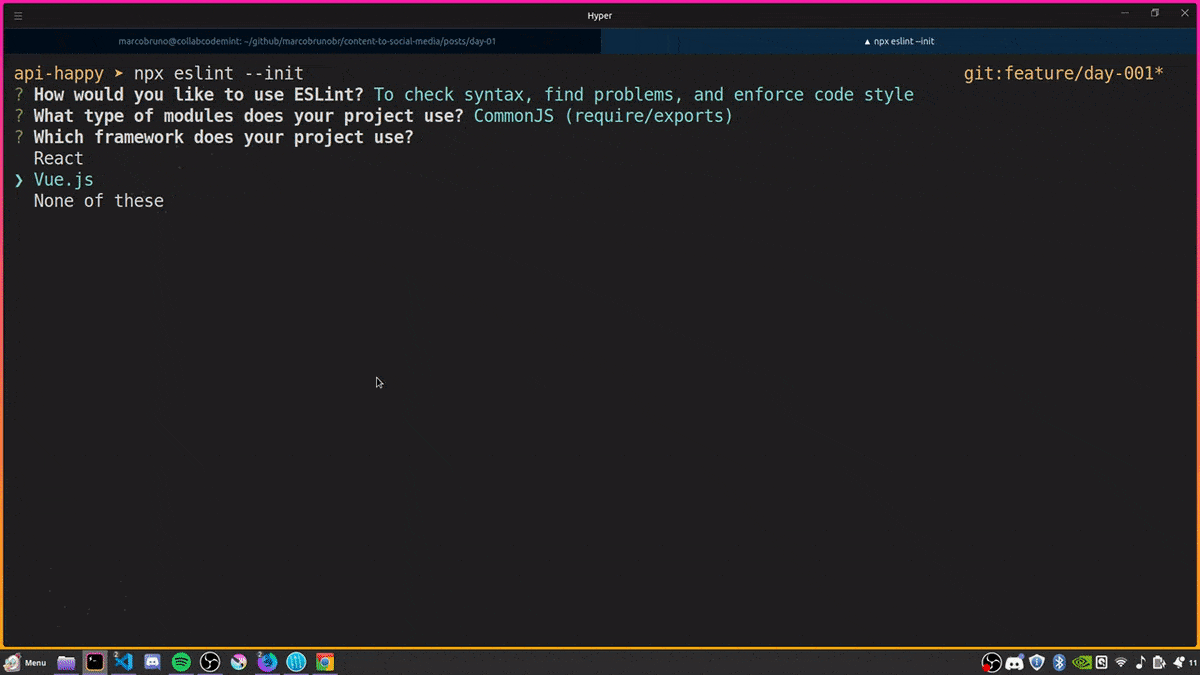 eslint init setup step by step