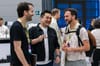 George Guimarães with José Valim and Paulo Valim at ElixirConf EU 2026